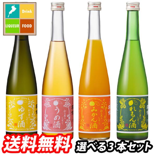 滋賀県 福井弥平商店 和の果のしずく４種類から選べる選り取り500ml×3本セット 送料無料