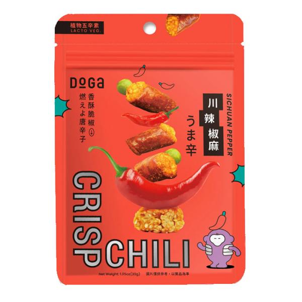 DoGa クリスプチリ 四川花椒（ホアジャオ）風味30g袋×1ケース（全18本） 送料無料