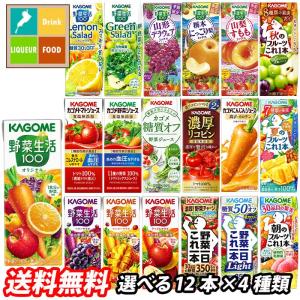 カゴメ 野菜ジュース 野菜生活100 紙パック 選べる 48本（12本×4）選り取り よりどり 送料無料 スマプレ｜umaimon-oumi