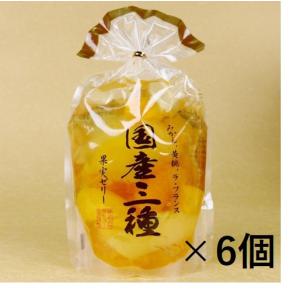 サンヨー堂 国産三種果実ゼリー 400g×6個セット ギフトにも最適な包装無料サービス対応品