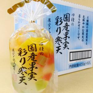 サンヨー堂 四種の国産果実と彩り寒天のゼリー 400g×6個セット ギフトにも最適な包装無料サービス対応品