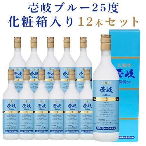 焼酎 麦焼酎 東京の大手百貨店と共同開発 壱岐ブルー 25% 720ml 12本セット 単品化粧箱あ...