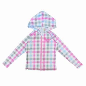 長袖ラッシュガード 女の子 ジュニア 水着 UV対策 パーカ