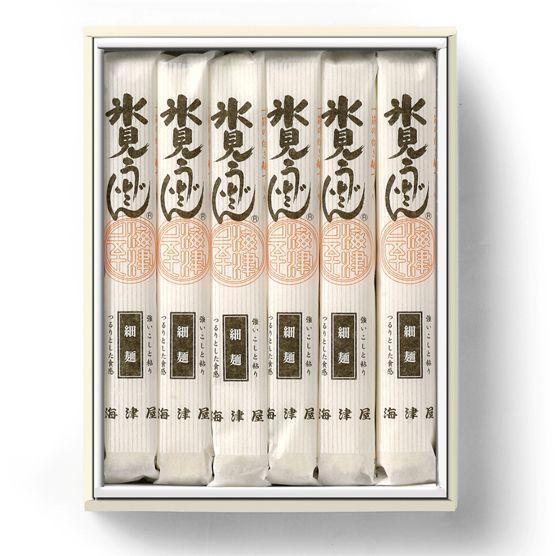 富山 海津屋 氷見うどん 細めん 贈答用 6本入り 送料無料