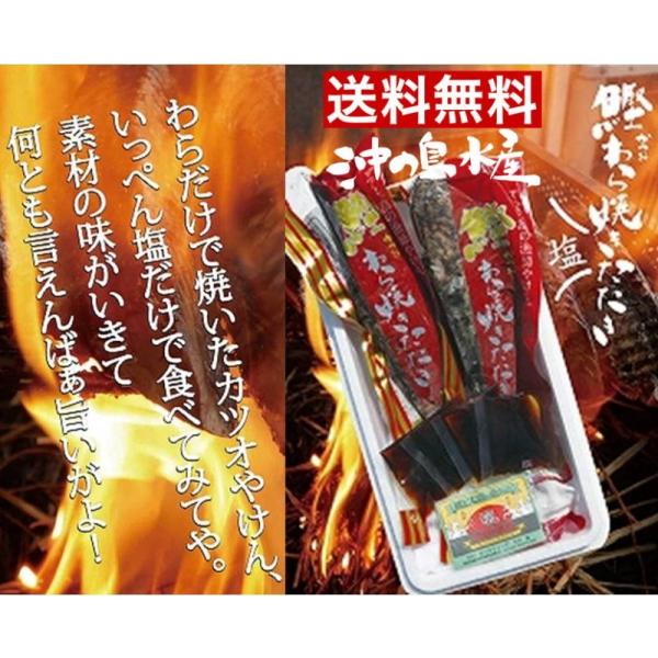 送料無料 高知・宿毛 沖の島水産 かつおわら焼きたたき2節（計約600g）セット ＃006