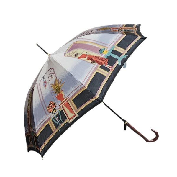 日本製傘　GRACITO　グラシト　軽量　グラス骨使用　UVカット加工　甲州ほぐし織　窓と婦人柄　レ...