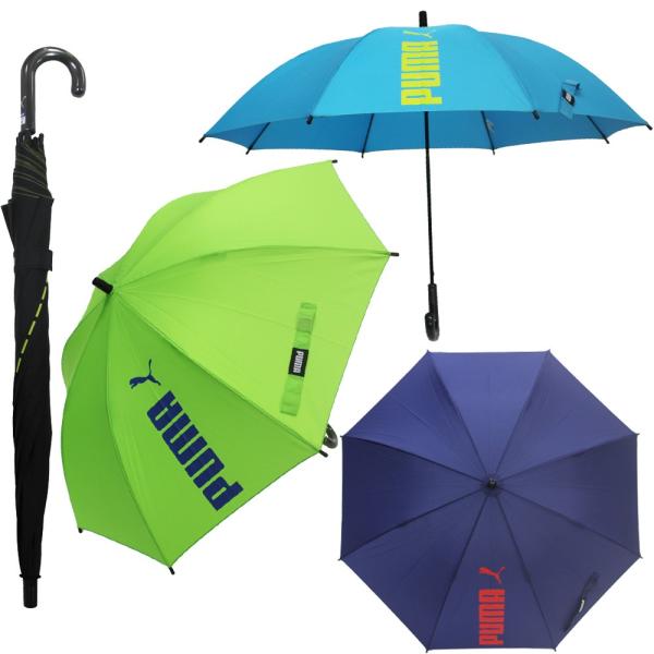 PUMA プーマ 子供 学童傘 55cm 小学校低学年 中学年 ワンタッチジャンプ 強風耐風 グラス...