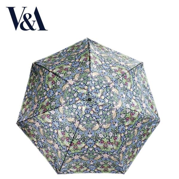 晴雨兼用傘 日本製 V&amp;A（ヴィクトリア＆アルバート博物館） レディース  折りたたみ傘 55cm ...