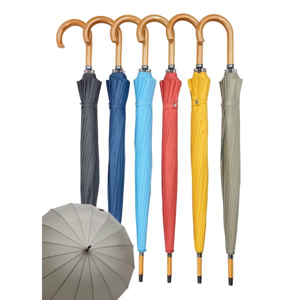 傘　16本骨　風に強いグラスファイバー骨 23本入　16本骨ポンジージャンプ和傘 木目調　箱買い　＃...