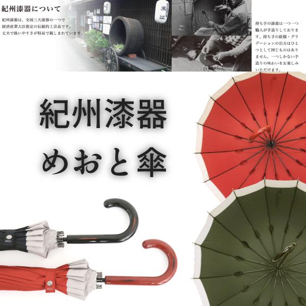 anon紀州漆器アンブレラ　めおと傘　男女２本セット　16本骨和傘　グラスファイバー骨　御祝贈答ギフ...