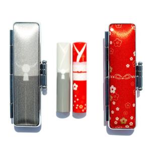 （納期：約1ヶ月）おそろいんかん　ハレの日　色打掛×紋付き袴グレー　(認印)　受注生産　印鑑