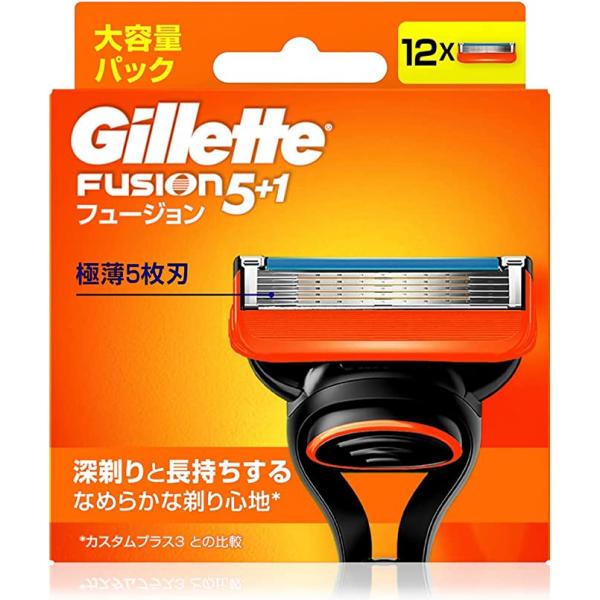 【箱無し】ジレット　Gillette フュージョン 替刃12コ入