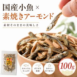 アーモンドフィッシュ ナッツ おつまみ 国産 200g（100g×2個） アーモンド小魚 ( 素焼きアーモンド 煮干し ) 小魚 ナッツ おやつ 誕生日 父の日 プチギフト