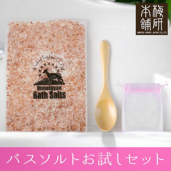 ヒマラヤ岩塩バスソルト お試しセット ピンクソルト小粒1kg 木製スプーン1個 オーガンジー袋1枚 ...