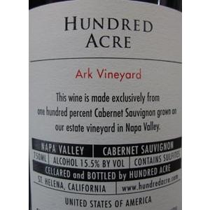 赤ワイン Wine カリフォルニア ハンドレッド エーカー カベルネ ソーヴィニヨン アーク ヴィンヤード 05年 750ml Ee Unila Ac Id