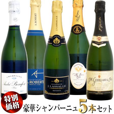 【特別価格】豪華シャンパーニュ 5本セット
