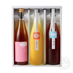 鶴梅ギフト 完熟/夏みかん/すっぱい 720ml×3種 夏季限定 「平和酒造」｜umeshu