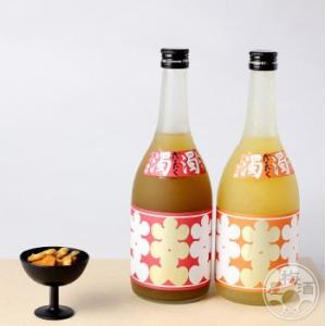 大入り にごり梅酒濁濁/にごり柚子酒濁濁 720ml×2種 黒ギフトボックス ギフト／敬老の日／感謝／贈答品／お礼・御礼／ご挨拶／長寿祝い／手土産／お土産｜umeshu