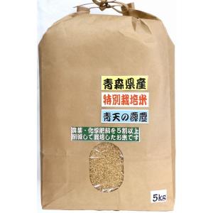 令和５年産 青森県産 特別栽培米 晴天の霹靂 (玄米) 5kg　精米無料｜umeya-kome