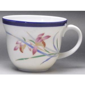 【Ｂ級品】両面ラン　ルリ淵コーヒーカップ　[普段使いの食器]