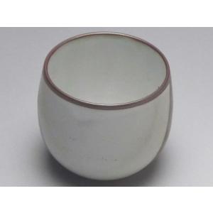 【B級品】白釉半掛 鉄赤 玉湯呑み [普段使い...の詳細画像1