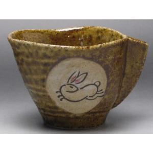 明茶丸抜うさぎ　平らな持ち手のデミタスカップ　[普段使いの食器]