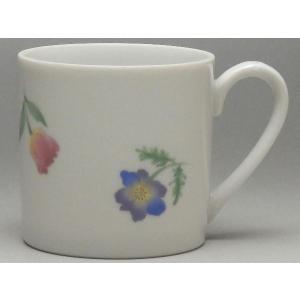 小花（赤・青／黄：右）　切立デミタスカップ　[普段使いの食器]