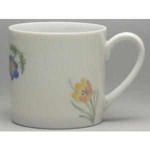 小花（黄／赤・青）　切立デミタスカップ　[普段使いの食器]