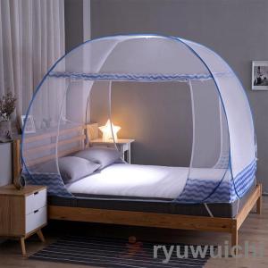 蚊帳 ワンタッチ 底付き 120cm?180cmベッド用 白 ホワイト