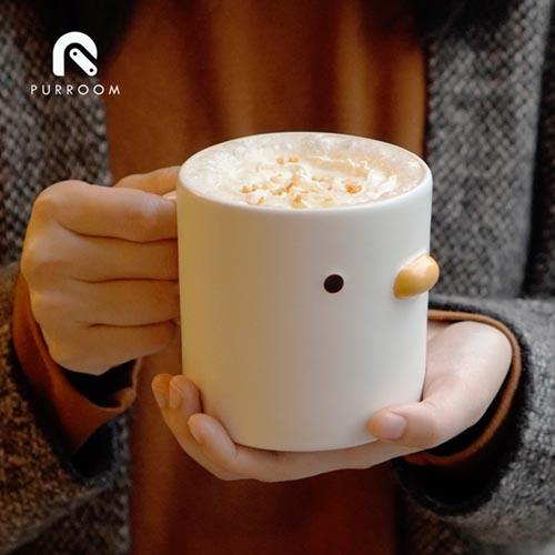 PURROOM ひよこ マグカップ 400ml 陶器 鳥 可愛い かわいい お洒落 おしゃれ おもし...