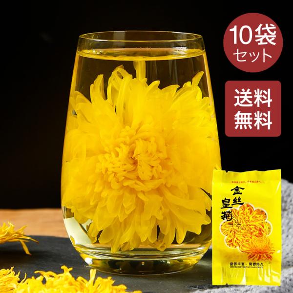 【送料無料】金絲皇菊 菊花茶 ハーブティー 健康茶 10枚セット 利尿 解熱作用 夏バテ解消 めまい...