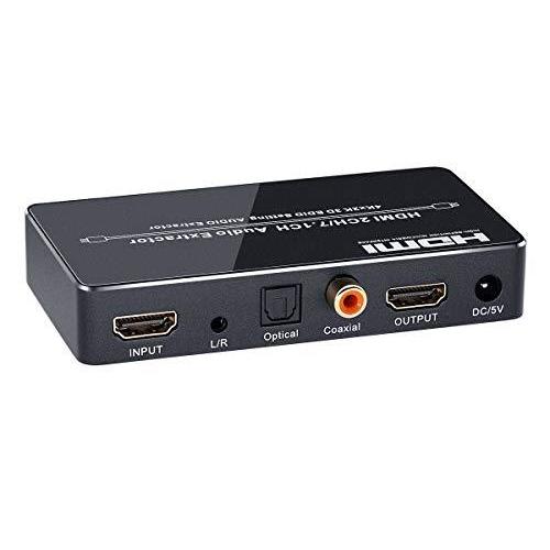 BLUPOW 4K60Hz HDMI音声分離器「HDMI入力 → HDMI+同軸・光デジタル+3.5...