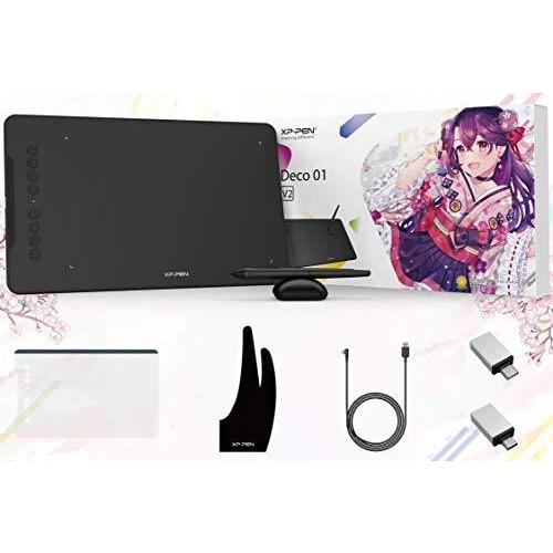 XP-PEN ペンタブレット Decoシリーズ エクスプレスキー8個 ペイントソフトダウンロード可 ...