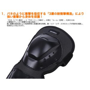 ウミネコ プロテクター 4点セット ひじ ひざ...の詳細画像5