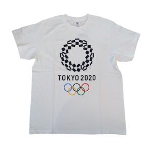 東京オリンピック エンブレム Tシャツ 白 TOKYO2020 (残りSのみ) 公式 記念 スポーツ 2021｜uminekohouse