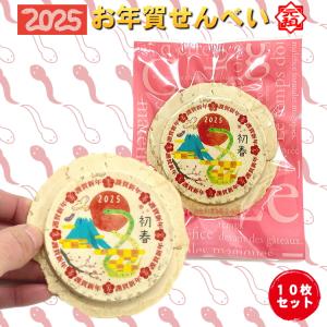 令和六年辰年のお年賀せんべいNo.6-10枚セット 食べる年賀状 2024年 お配り 干支 卯年 兎 お菓子新年 楽しい サプライズ｜uminekotayori