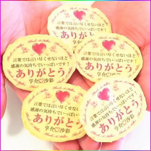 お祝いギフト-サンクス ア ミリオン ありがとうと感謝の名入れサンキューせんべい小判ピロ個装 父の日...