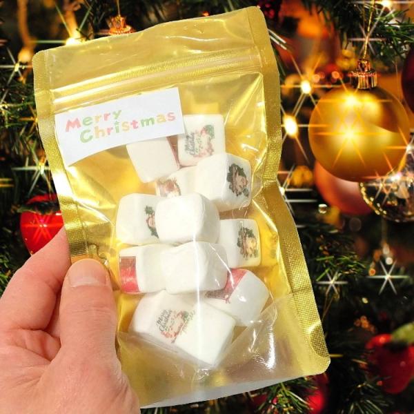 クリスマスCUBE（プリントマシュマロ） Xマス パーティー サンタ イラスト プリント 印刷 楽し...