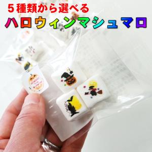 ハロウィン限定プリントマシュマロ３個入り ばらまき 小分け お菓子 小ロット 1個から ハロウィーン お化け パーティー プレゼント おやつ グッズ