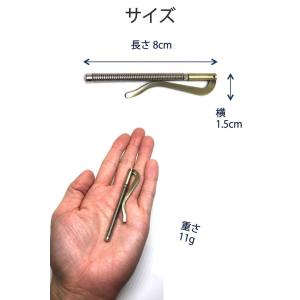 札ばさみ 金具 長さ8cm レトロゴールド ば...の詳細画像3