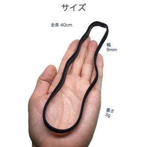 スポーツ ヘッドバンド 細型 黒 シリコン 滑...の詳細画像4