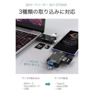SDカードリーダー 3in1 Type-C m...の詳細画像1