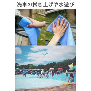 セームタオル 中サイズ 青 1枚 43x32c...の詳細画像3