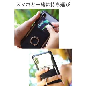 スマホリング カードケース 黒 バンカーリング...の詳細画像3