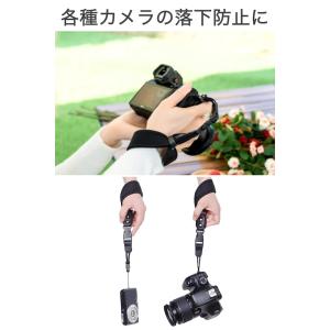 カメラ ハンドストラップ ネオプレン 黒 リス...の詳細画像3