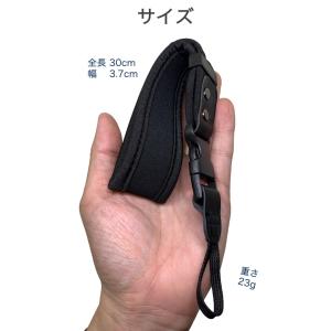 カメラ ハンドストラップ ネオプレン 黒 リス...の詳細画像4