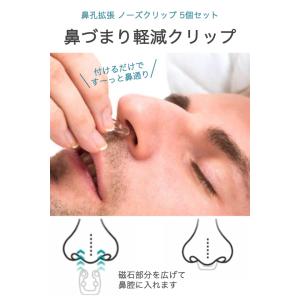 鼻孔拡張 ノーズクリップ 5個セット ケース付...の詳細画像1