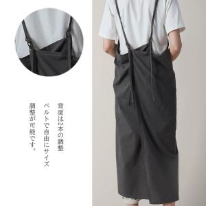 エプロン リネン おしゃれ かぶるだけ ワンピ...の詳細画像5