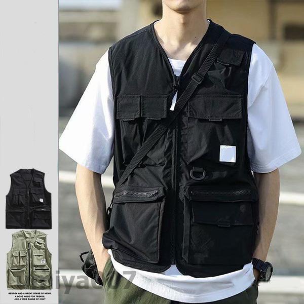 爆買 フィッシングベスト メンズ レディース 男女兼用 多ポケット 多機能 ベスト チョッキ 便利 ...