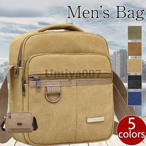 ショルダーバッグ メンズ 帆布 帆布バッグ キャンパス 斜めがけ 手提げかばん 2way メンズバッ...